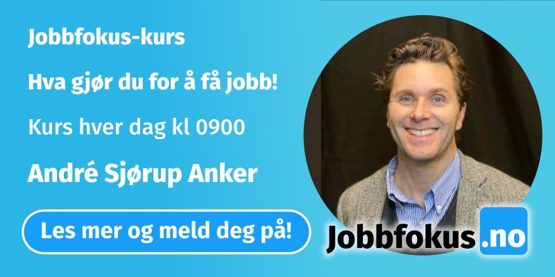 jobbfokus-kurs med André Sjørup Anker, hverdager 09.00